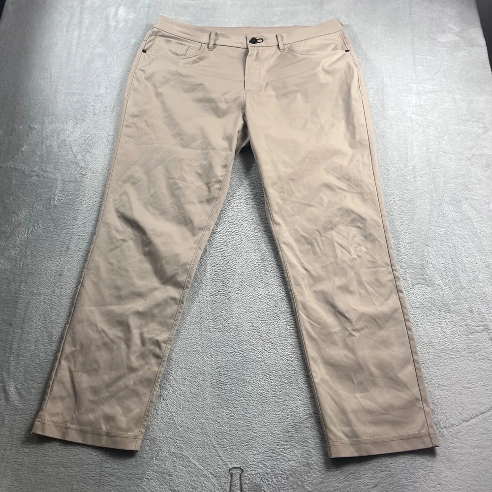 Public Rec Workday Pants Mens 34x30 Khaki Tan Straight Leg Chino Performance
